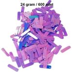 Herşey Trend Herşeytrend Mor 15 x 5 mm Dantel Oya Yazma Halhal Abiye Lazer Kesim Pul 600 Adet / 24 Gram