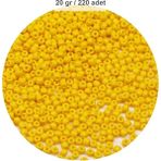 Herşey Trend Herşeytrend Sarı Renk 4 mm Yaklaşık 220 Adet/20 Gram Cam Boncuk Oya Yazma Bileklik ve Kolye