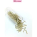 Herşey Trend Herşeytrend Uzun Boru Kesme Boncuk Çap 2mm Uzunluk 10 mm - 20 Gram - Şeffaf Bej - BNC237