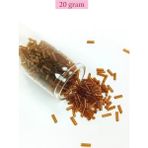 Herşey Trend Herşeytrend Uzun Boru Kesme Boncuk Çap 2mm Uzunluk 10 mm - 20 Gram - Şeffaf Kahverengi - BNC246