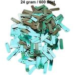Herşey Trend Herşeytrend Yeşil 15 x 5 mm Dantel Oya Yazma Halhal Abiye Lazer Kesim Pul 600 Adet / 24 Gram