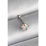 Herşey10 316L Çelik Gümüş Renk Zirkon Taşlı Kalp Tragus Piercing