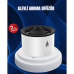 HERŞEYBURDAMODA 3D Alev Işıklı Aromaterapi Makinesi – 360 ml Su Kapasiteli Sessiz Difüzör