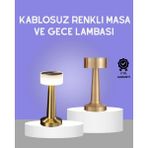 HERŞEYBURDAMODA Touch Gece Lambası – Dokunmatik Kontrol, Kablosuz Kullanım, Metal Gövde