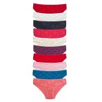 Herşeytrend 10 Adet Önü Dantelli Transparan Kadın Slip Külot S231