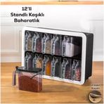 Herşeytrend 12'Li Standlı Kaşıklı Baharatlık Seti