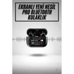HERŞEYTREND 2.Nesil Pro Ekranlı Sesli Görüşme Yapabilen Kablosuz Bluetooth Kulaklık