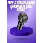 Herşeytrend 38W Usb Type-C Girişli Oto Çakmaklık Araç İçi Hızlı Şarj Çakmaklık Şarj Aleti
