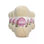Herşeytrend 5 Adet Cotton Lüks Yelek Tunik Kazak Bluz Hırka İpi Yünü Açık Bej 97543