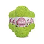Herşeytrend 5 Adet Cotton Lüks Yelek Tunik Kazak Bluz Hırka İpi Yünü Fıstık Yeşili 97567