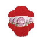 Herşeytrend 5 Adet Cotton Lüks Yelek Tunik Kazak Bluz Hırka İpi Yünü Kırmızı 97573