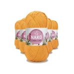 Herşeytrend 5 Adet Cotton Lüks Yelek Tunik Kazak Bluz Hırka İpi Yünü Koyu Sarı 97553