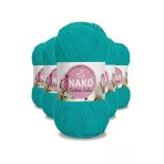 Herşeytrend 5 Adet Cotton Lüks Yelek Tunik Kazak Bluz Hırka İpi Yünü Koyu Turkuaz 97581