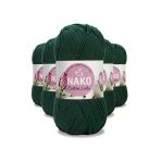 Herşeytrend 5 Adet Cotton Lüks Yelek Tunik Kazak Bluz Hırka İpi Yünü Koyu Yeşil 97580