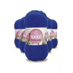Herşeytrend 5 Adet Cotton Lüks Yelek Tunik Kazak Bluz Hırka İpi Yünü Saks Mavi 97561