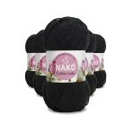 Herşeytrend 5 Adet Cotton Lüks Yelek Tunik Kazak Bluz Hırka İpi Yünü Siyah 97568