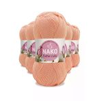 Herşeytrend 5 Adet Cotton Lüks Yelek Tunik Kazak Bluz Hırka İpi Yünü Somon 97594