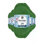 Herşeytrend 5 Adet Lotus Bikini Büstiyer Bluz Örgü İpi K486 Çam Yeşili