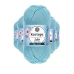 Herşeytrend 5 Adet Lotus Bikini Büstiyer Bluz Örgü İpi K537 Bebe Mavi