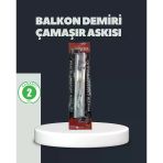 Herşeytrend Balkon Demiri Çamaşır Askısı Kare Demirlere Uygun Dayanıklı Tasarım