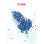 Herşeytrend Dökme Cam Kum Boncuk (11/0) 2 mm - 20 Gram - Mavi - BNC009
