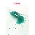 Herşeytrend Dökme Cam Kum Boncuk (11/0) 2 Mm - 20 Gram - Şeffaf Yeşil - Bnc014