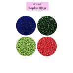 Herşeytrend Dökme Cam Kum Boncuk (11/0) 2 Mm - 4 Renk - Toplam 80 Gram - Bnc399