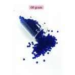 Herşeytrend Dökme Cam Kum Boncuk (11/0) 2 Mm - 60 Gram - Kral Mavi - Bnc036