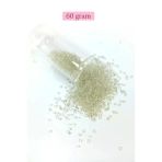 Herşeytrend Dökme Cam Kum Boncuk (11/0) 2 Mm - 60 Gram - Şeffaf Beyaz - Bnc053