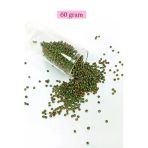 Herşeytrend Dökme Cam Kum Boncuk (11/0) 2 Mm - 60 Gram - Yeşil Sarı Çizgili - Bnc041