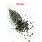 Herşeytrend Dökme Cam Kum Boncuk (8/0) 3 Mm - 20 Gram - Alacalı Renk - Bnc151