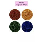 Herşeytrend Dökme Cam Kum Boncuk (8/0) 3 Mm - 4 Renk - Toplam 80 Gram - Bnc424