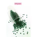 Herşeytrend Dökme Cam Kum Boncuk (8/0) 3 Mm - 60 Gram - Koyu Yeşil - Bnc187