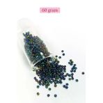 Herşeytrend Dökme Cam Kum Boncuk (8/0) 3 Mm - 60 Gram - Lacivert Yeşil - Bnc210