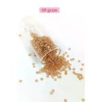 Herşeytrend Dökme Cam Kum Boncuk (8/0) 3 Mm - 60 Gram - Şeffaf Bal Rengi - Bnc184