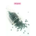 Herşeytrend Dökme Cam Kum Boncuk (8/0) 3 Mm - 60 Gram - Şeffaf Gri - Bnc215