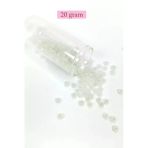 Herşeytrend Dökme Cam Kum Boncuk Büyük Boy (6/0) 4 Mm - 20 Gram - İnci Beyaz - Bnc081