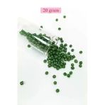 Herşeytrend Dökme Cam Kum Boncuk Büyük Boy (6/0) 4 Mm - 20 Gram - Koyu Yeşil - Bnc076