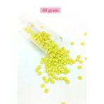 Herşeytrend Dökme Cam Kum Boncuk Büyük Boy (6/0) 4 Mm - 60 Gram - Sarı - Bnc126