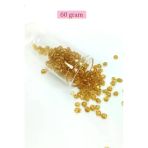 Herşeytrend Dökme Cam Kum Boncuk Büyük Boy (6/0) 4 Mm - 60 Gram - Şeffaf Bal - Bnc119