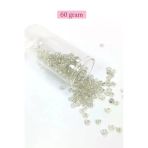 Herşeytrend Dökme Cam Kum Boncuk Büyük Boy (6/0) 4 Mm - 60 Gram - Şeffaf - Bnc122