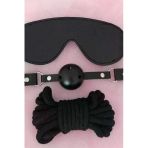 Herşeytrend Gözlük Ağız Topu İp Üçlü Deri Harness Set