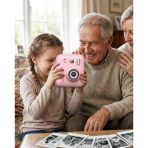 Herşeytrend Hd Ekranlı Çocuk Fotoğraf Makinesi Video Kayıt Ve Baskı Kağıdı Kalem Hediyeli