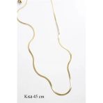 Herşeytrend İnce İtalyan Zincir Çelik Kolye (45Cm) - Altın