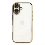 Herşeytrend İphone 16 Plus Kılıf Razer Lensli Silikon - Gold