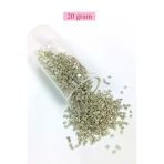 Herşeytrend Kesme Cam Boncuk 2Mm - 20 Gram - Parlak Gümüş -Bnc328