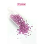Herşeytrend Kesme Cam Boncuk 2Mm - 20 Gram - Şeffaf Eflatun -Bnc311