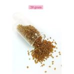 Herşeytrend Kesme Cam Boncuk 2Mm - 20 Gram - Şeffaf Kahverengi -Bnc306