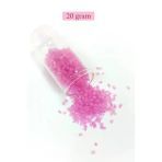 Herşeytrend Kesme Cam Boncuk 2Mm - 20 Gram - Şeffaf Mat Pembe -Bnc329
