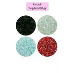 Herşeytrend Kesme Cam Boncuk 2Mm - 4 Renk - Toplam 80 Gram - Bnc439